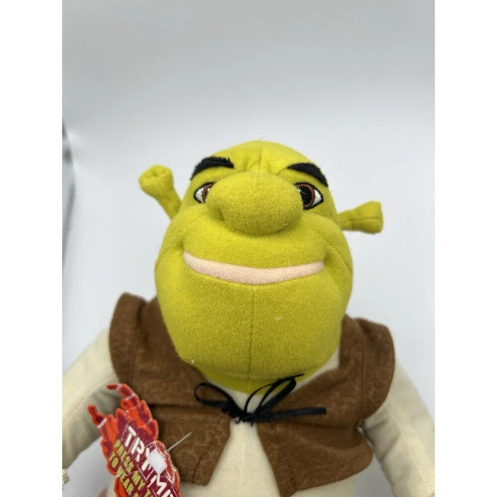 Shrek 2 Talking Shrek Plush 14” 2003 Hasbro DreamWorks Toy Doll Works